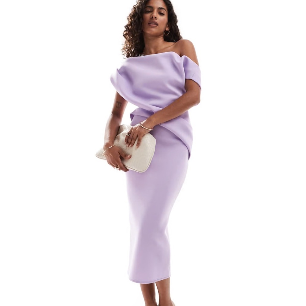 Lilac one shoulder dress